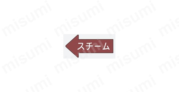 JIS配管識別方向表示ステッカー　矢印型（流体名入り）:関連画像