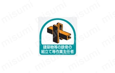 「表示内容：建築物等の鉄骨の組立て等作業主任者」