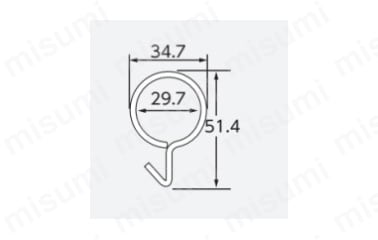 860-19 | 取付具 パイプフック | ユニット | ミスミ | 744-5148