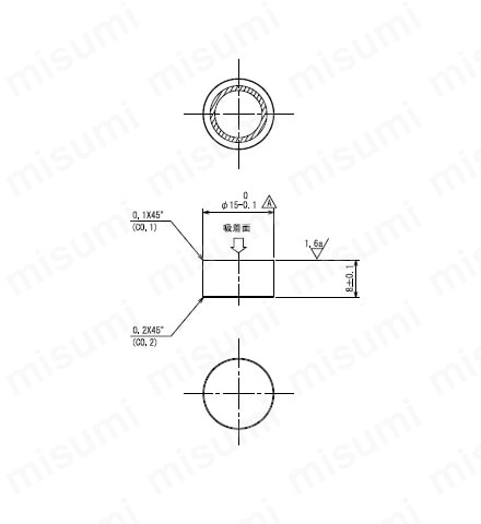 永磁ホルダー丸型（強力薄型） 外形図02