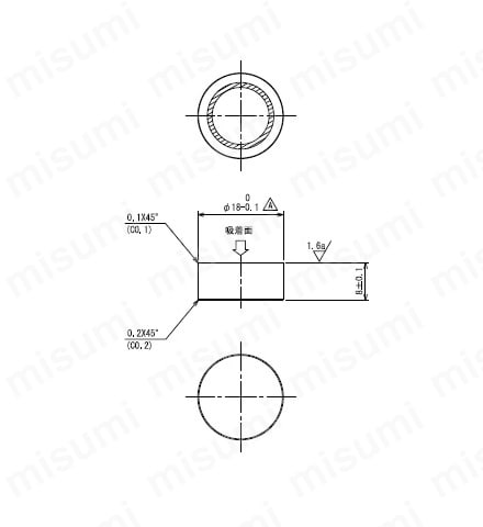 永磁ホルダー丸型（強力薄型） 外形図03