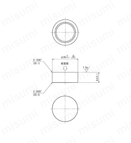 永磁ホルダー丸型（強力薄型） 外形図04