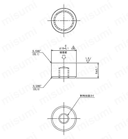 永磁ホルダー丸型（強力薄型） 外形図08