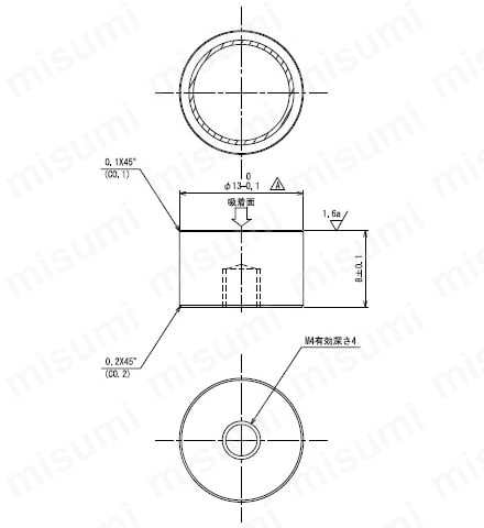 永磁ホルダー丸型（強力薄型） 外形図09
