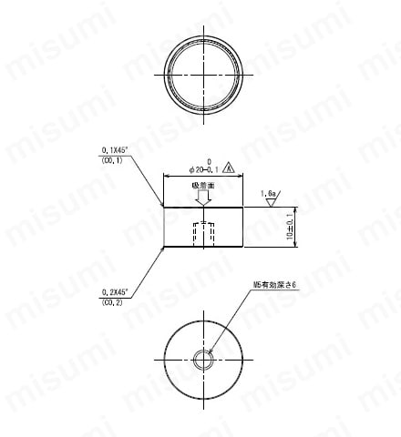 永磁ホルダー丸型（強力薄型） 外形図11