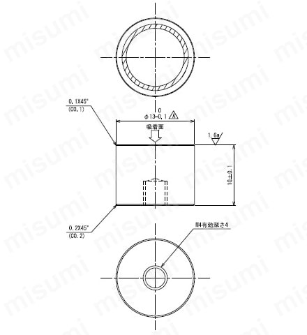 永磁ホルダー丸型（強力薄型） 外形図16