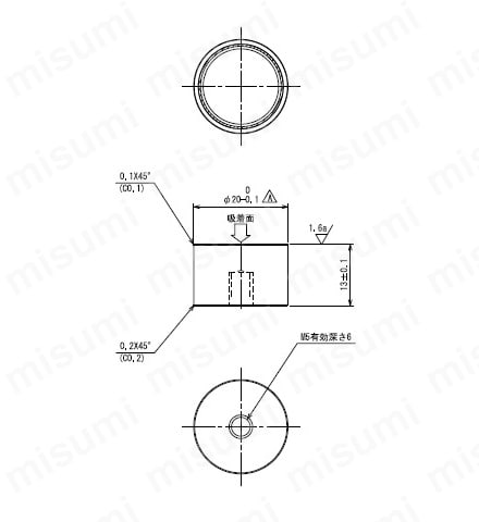 永磁ホルダー丸型（強力薄型） 外形図18