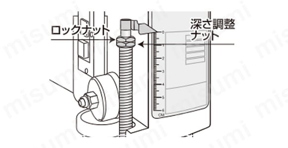 穴あけ深さの調整