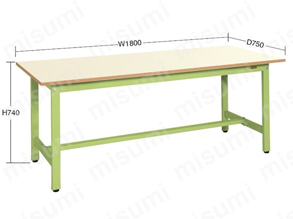 サカエ 軽量立作業台 ワークテーブル KSDタイプ 均等耐荷重300kg 幅