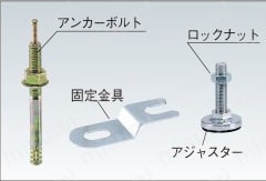 AJ-FSKM16 | 耐震固定金具（アジャスター軸径M16用） | サカエ