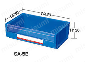 品番:SA-5B カラー:ブルー 外形寸法:W420 xD250 x H130mm 容量:9.4L