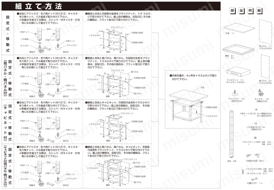 PHN-075 | 一人用作業台 軽量固定式 均等荷重 150kg | サカエ | MISUMI