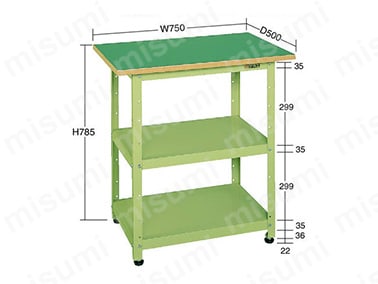一人用作業台 軽量固定式 均等荷重 150kg | サカエ | MISUMI(ミスミ)