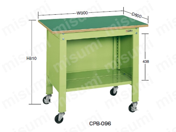 CPB-126BI | 一人用作業台 軽量移動式 均等荷重 150kg | サカエ