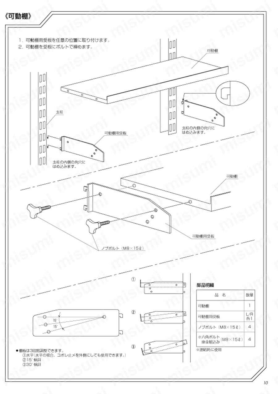 LS-WK ラインシステム用オプション ワークライト取付け金具 サカエ MISUMI(ミスミ)