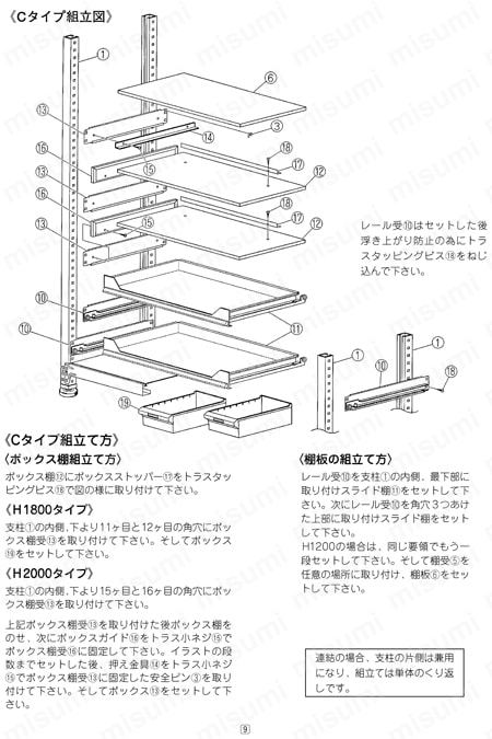 キャビネットラック CBR-120G 取扱説明書-12