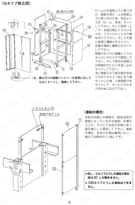キャビネットラック CBR-120G 取扱説明書-24