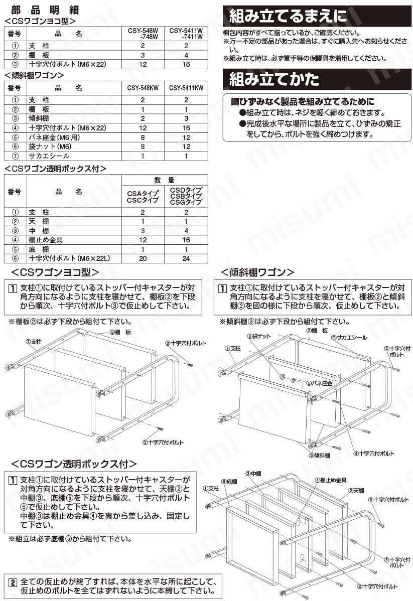 CSワゴン透明ボックス付 | サカエ | MISUMI(ミスミ)