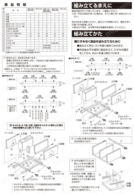 SPW-22NI | スペシャルワゴン 段数（段）2・3・4 | サカエ | MISUMI
