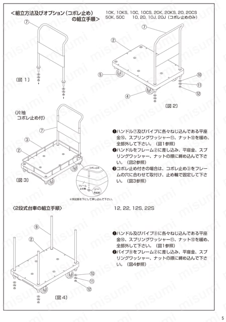 LHT-CB 樹脂ハンドカー オプション コボレ止め サカエ MISUMI(ミスミ)