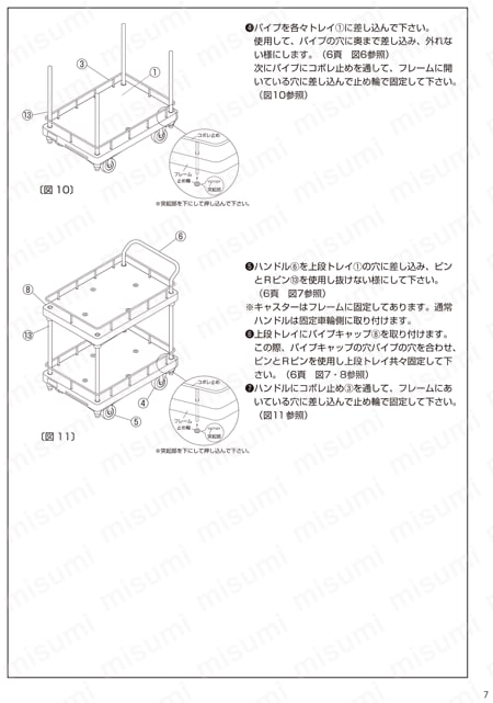 樹脂ハンドカー オプション コボレ止め 取扱説明書-7