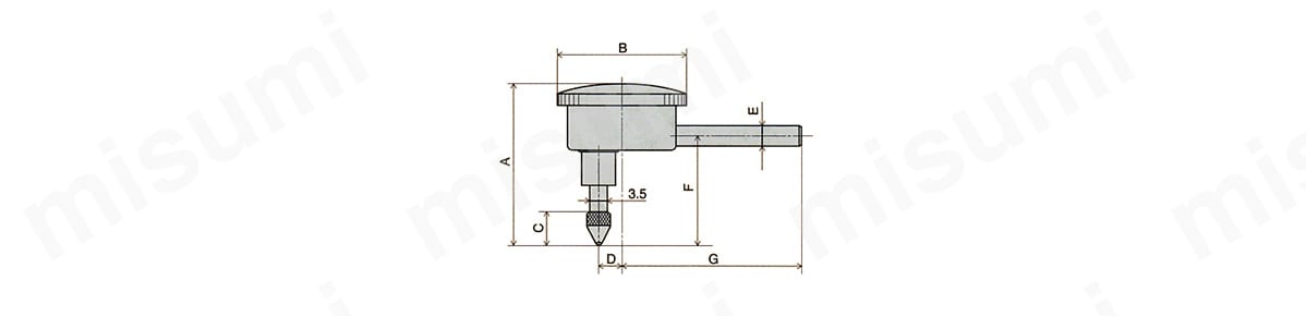 バックプランジャ形ダイヤルゲージ 0.01mm:関連画像
