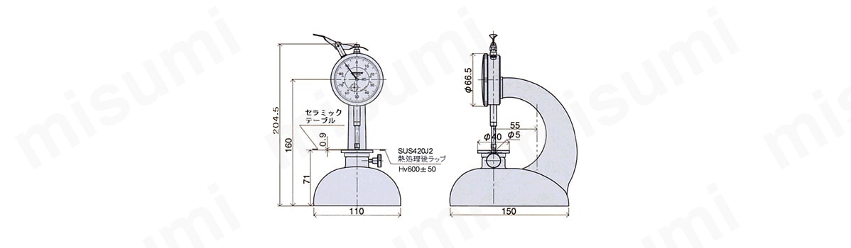 R1-A アプライトダイヤルゲージ 厚み測定器R1シリーズ 尾崎製作所 MISUMI(ミスミ)