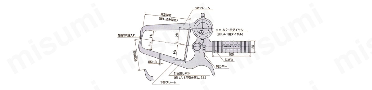 ダイヤルキャリパゲージ LA（外測）タイプ:関連画像
