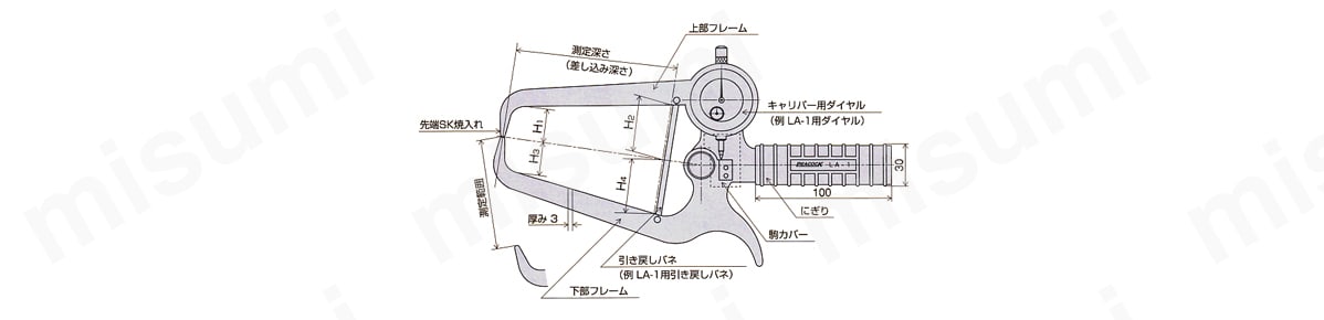 ダイヤルキャリパゲージ LA（外測）タイプ:関連画像