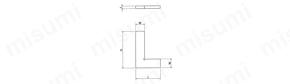 平形直角定規JIS1級焼入（JIS B7526規格品） | 大菱計器製作所