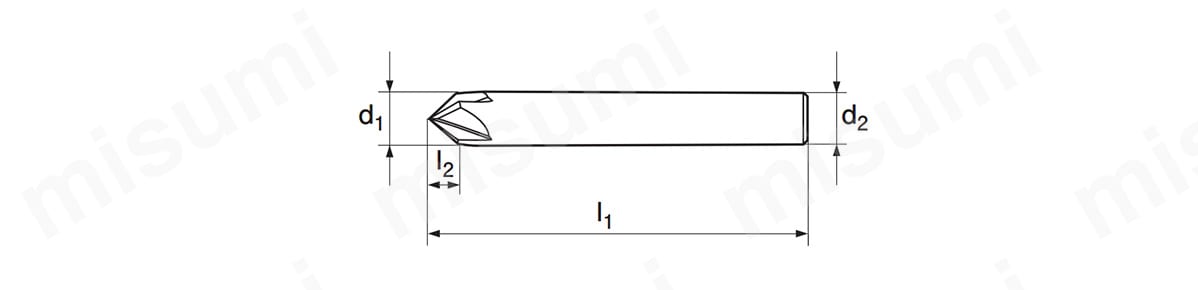 120°面取り用ミーリングカッタ タイプN 6714 | グーリング | MISUMI