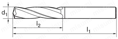 ストレートシャンクドリル 5×D 3枚刃 GS200G 1025 | グーリング