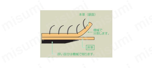 本革（銀面）、床革