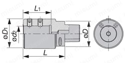 TUNGCAP 内径加工用アダプタ C-ABB 外形図1