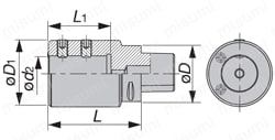 TUNGCAP 内径加工用アダプタ C-ABB 外形図2