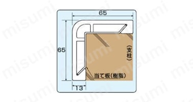 ・サイズ:65×65×13mm ・長さ:1,000mm