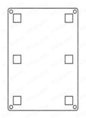 作業主任者の職務標識「はい 作業主任者の職務」 職-503 貼り付け位置例(裏面)図