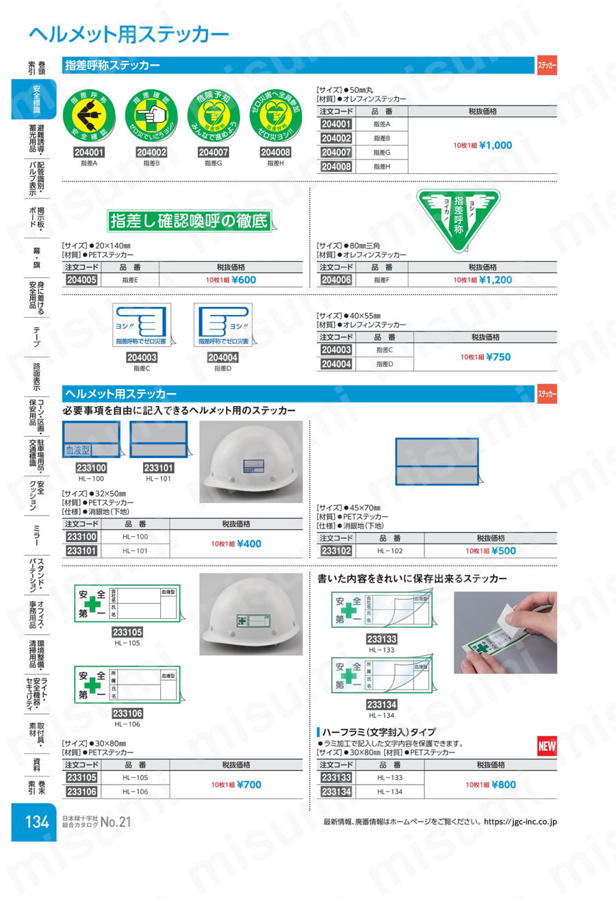 激安通販の 指差呼称ステッカー「危険予知みんなで進めよう」 | 日本緑十字 タイムセール