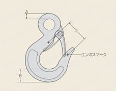 鍛造環付フック 安全レバー付 063A2Aシリーズ | コンドーテック 鍛造環付フック 安全レバー付 063A2Aシリーズ | コンドーテック