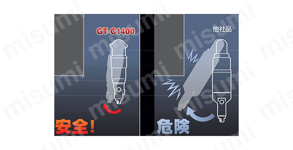 エアーインパクトレンチ GT-C1400 シングルハンマー:関連画像