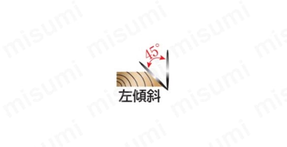 左傾斜 45°