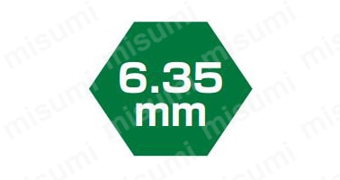 ビット対辺 6.35mm（1/4インチ）