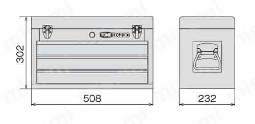 ツールチェスト BX230 外形図