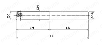 PFR フェニックスシリーズ仕上げ用ラジアスエンドミル 外形図