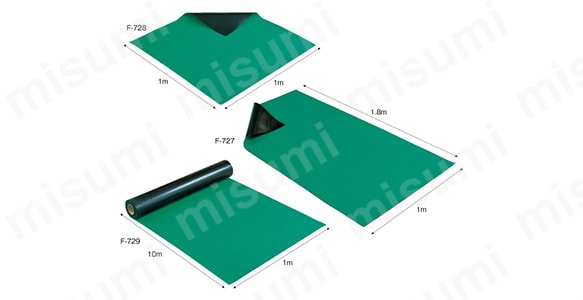 導電性カラーマット グリーン PVC製 | ホーザン | MISUMI(ミスミ)
