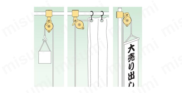 クランプ滑車の使用例
