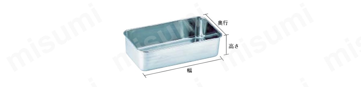 ステンレス長バット ストレートタイプの寸法図