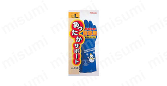 塩化ビニール手袋“耐油ビニスター防寒用” パッケージ