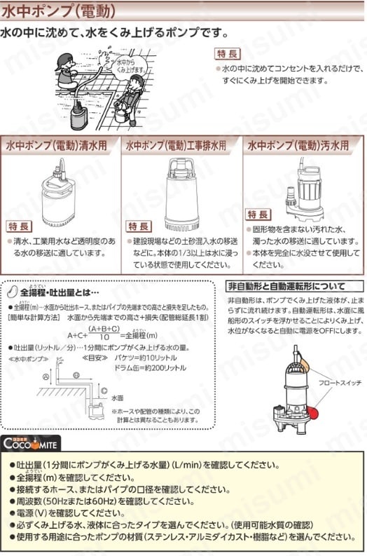 水中渦流ポンプ | 桜川ポンプ製作所 | MISUMI(ミスミ)