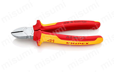 Amazon.co.jp: クニペックス KNIPEX 7006-125 絶縁斜ニッパー